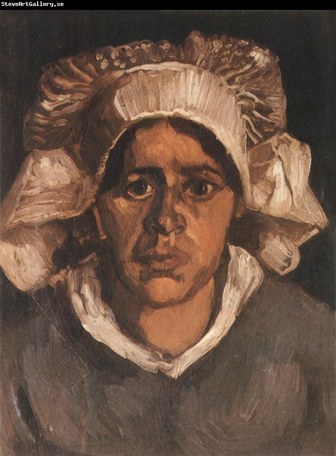 Vincent Van Gogh Head of a Peasant Woman with White Cap (nn04)